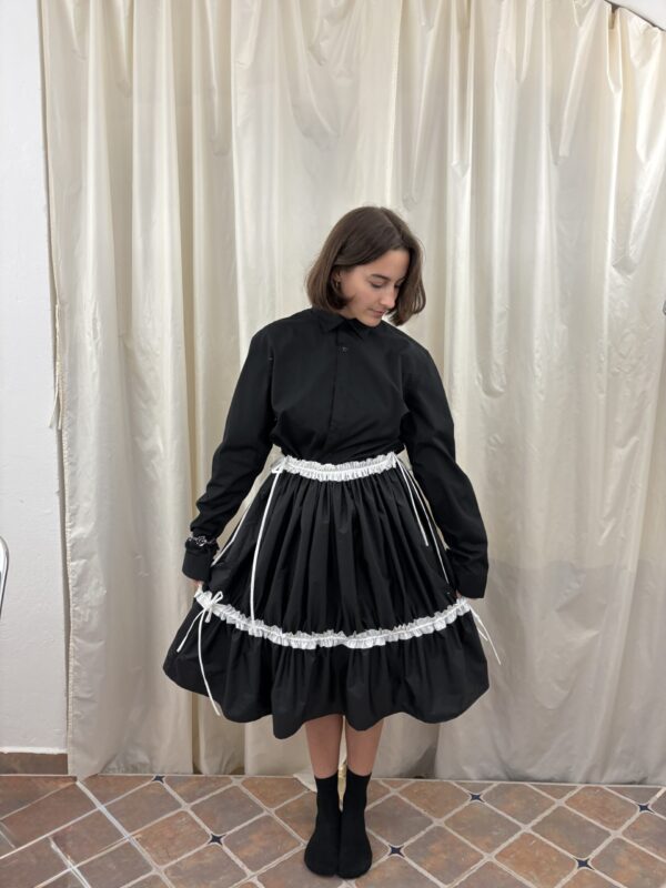 sylvia SUKNĚ black-white