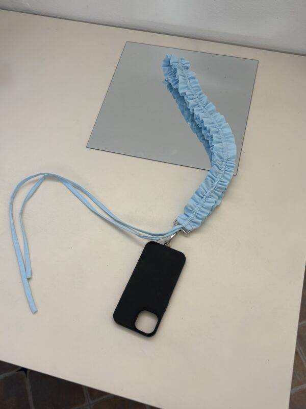 bavlněný strap na telefon - blue