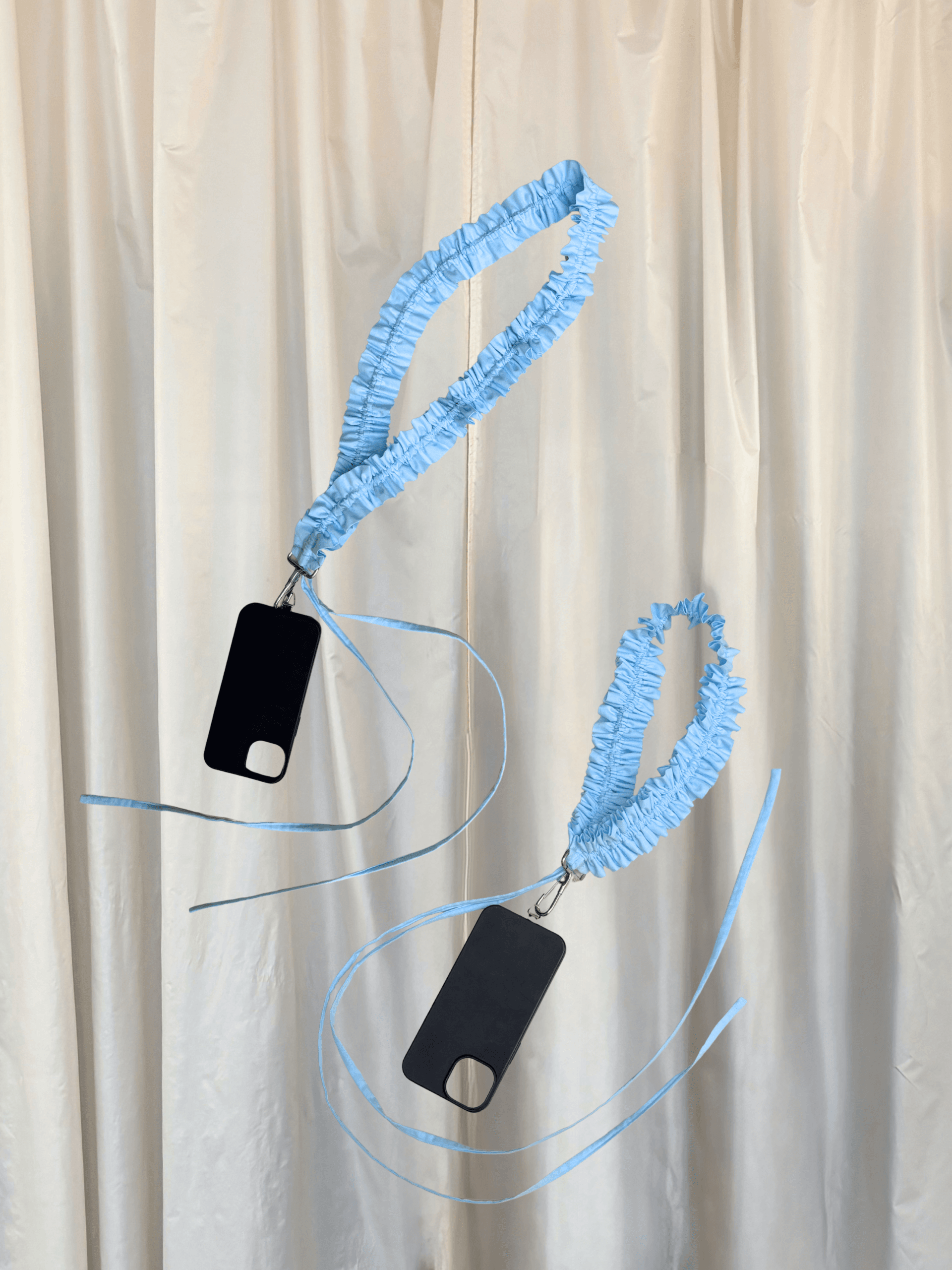 bavlněný strap na telefon - blue