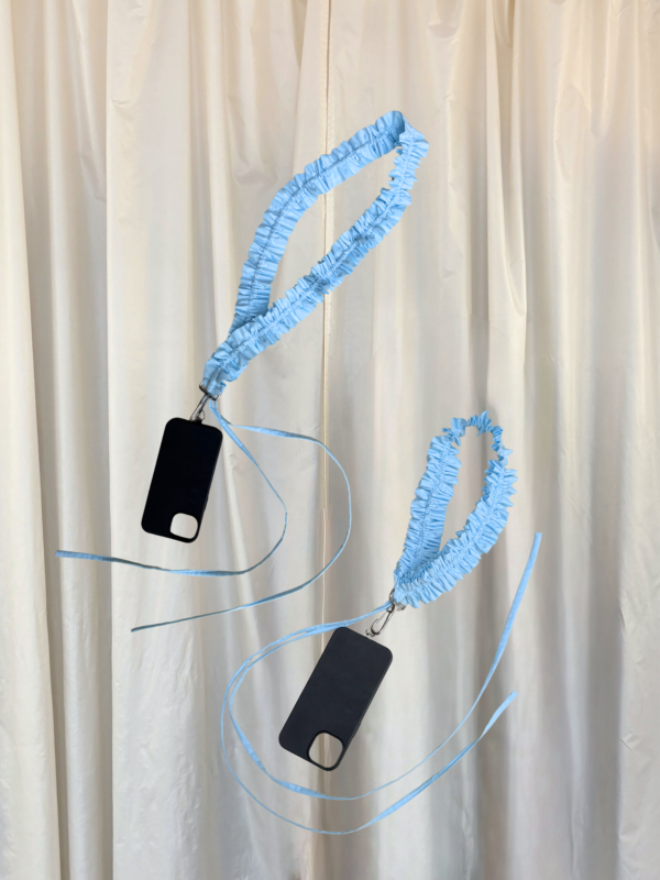 bavlněný strap na telefon - blue