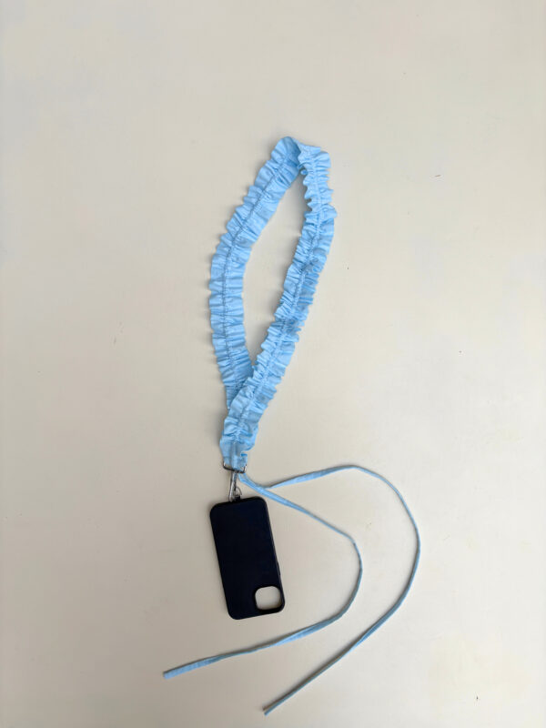 bavlněný strap na telefon - blue