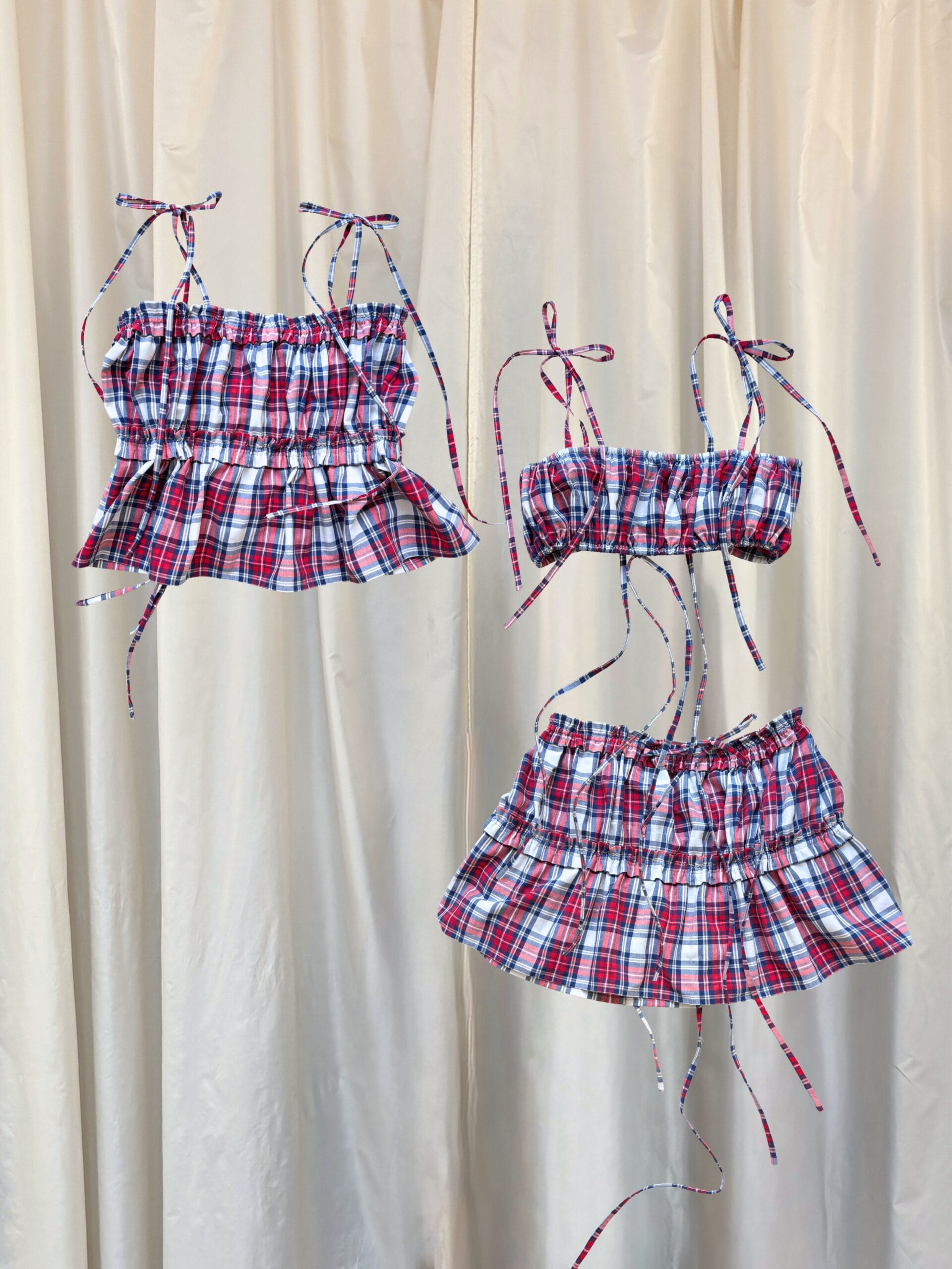 /UPCYCLED/ bavlněný top/sukně SYLVIA 2in1 + bralette